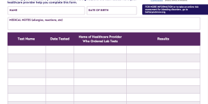 Lab Test Log